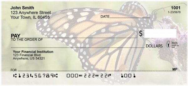 Butterfly bank check