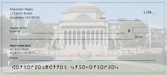 Order Columbia University Checks