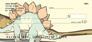 Cute & Friendly Dinosaurs Personal Checks 1