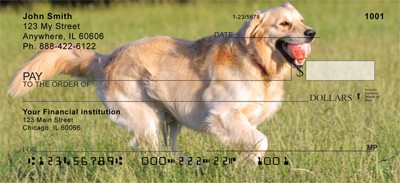 Golden Retriever Checks Order Golden Retriever Checks
