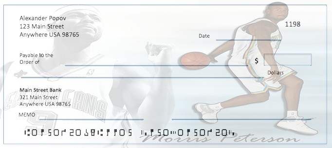 Historical New Orleans Hornets check illustration