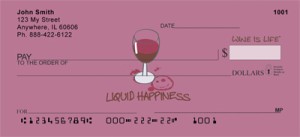 Peace, Love, and Wine Is Life Personal Checks 2
