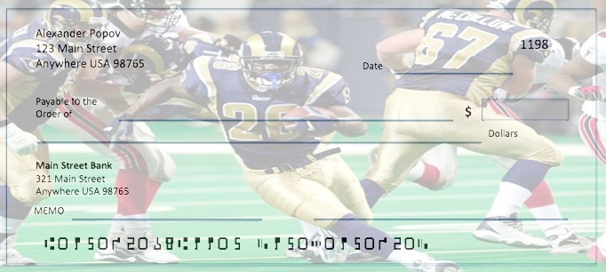 Historical St. Louis Rams check-design illustration
