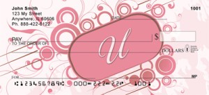 Stylish Monogram U Personal Checks 1