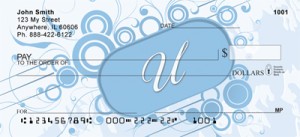 Stylish Monogram U Personal Checks 2