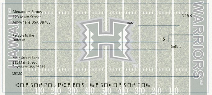 Order University of Hawaii Football Checks
