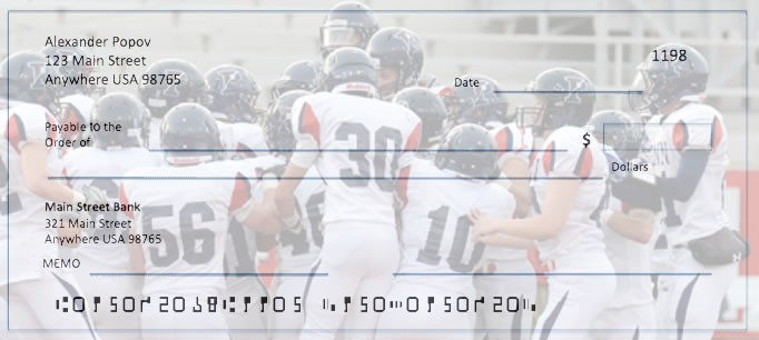 Order University of Pennsylvania Football Checks