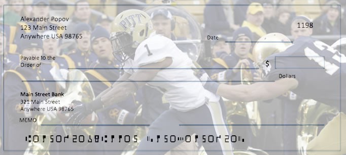 Order University of Pittsburgh Football Checks
