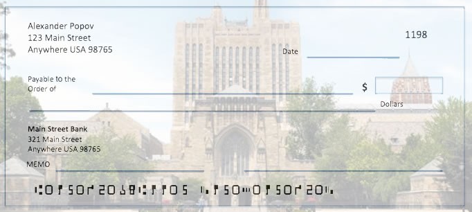 Order Yale University Checks
