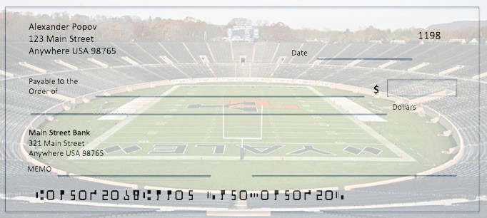Order Yale University Football Checks