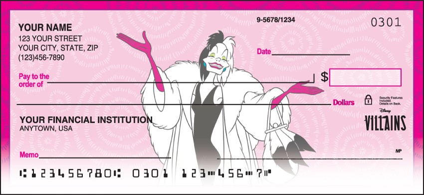 Disney villains checks Disney villains checks