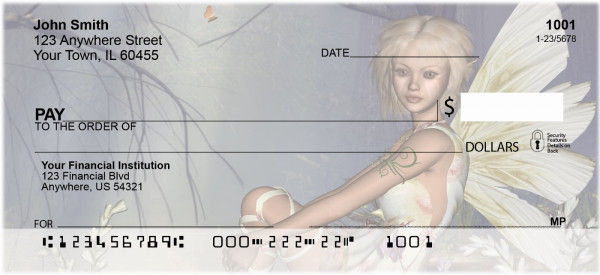 Mystical Garden Fairies checks from Bank Checks Plus (FUN-35)
