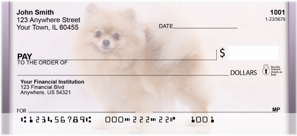 Bank Checks Plus Pomeranian Spitz personal checks (QBB-83)