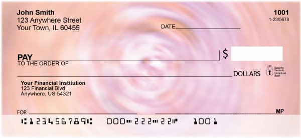 Carousel Checks Tie Dye Swirl Personal Checks (ABS-73)