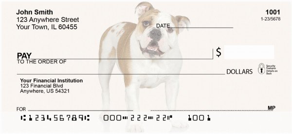 Carousel Checks Bulldogs Personal Checks (DOG-04)