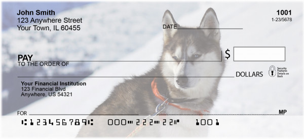 Siberian Husky checks from Carousel Checks (DOG-110)