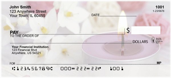 Carousel Checks Serene Candles Personal Checks (FLO-90)