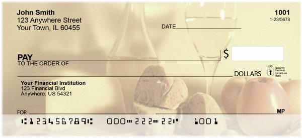 Carousel Checks Wine Country Personal Checks (FOD-03)