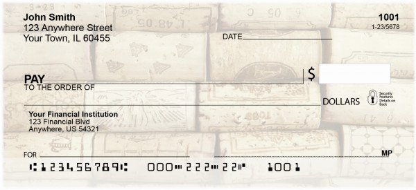 Carousel Checks Classic Wine Personal Checks (FOD-61)