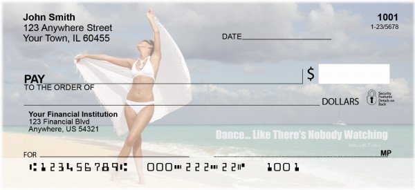 Carousel Checks Dance Like No One's Watching Personal Checks (FUN-28)