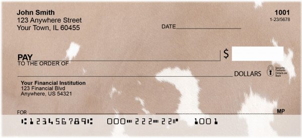 Carousel Checks Cow Prints Personal Checks (GEO-31)
