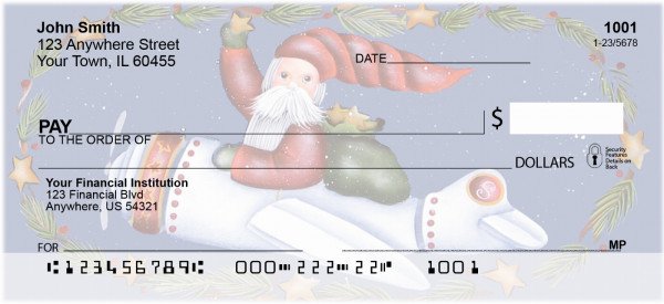 Carousel Checks Santa's on the Way Checks by Lorrie Weber (JHS-18)