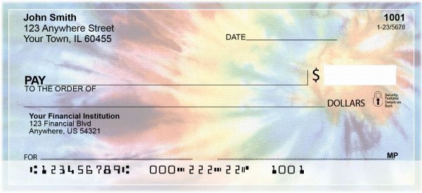 Carousel Checks Traditional Tie Dye Personal Checks (JUR-07)