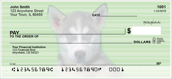 Husky Pups by Keith Kimberlin checks from Carousel Checks (KKM-24)