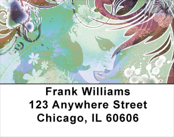 Carousel Checks Abstract Of Women Address Labels (LBABS-63)