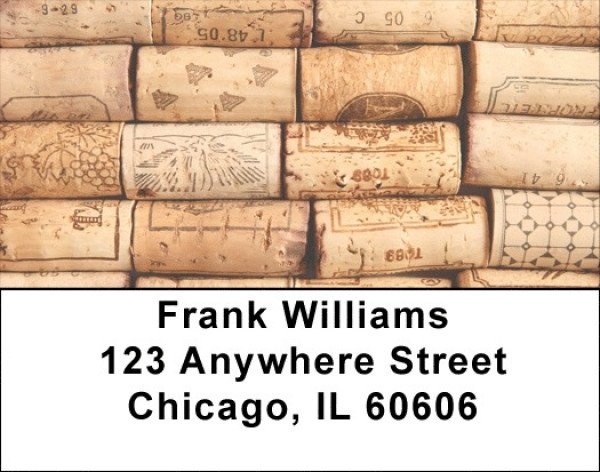Carousel Checks Classic Wine Address Labels (LBFOD-61)