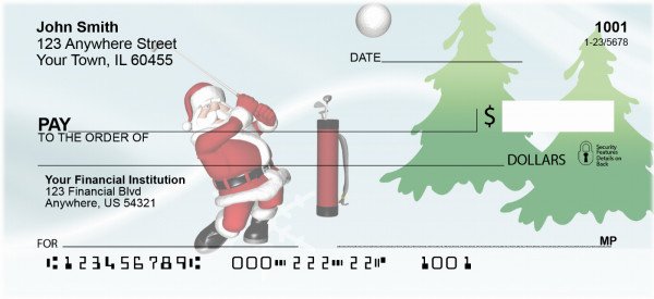 Carousel Checks Santa's Slackin' Personal Checks (SPO-72)