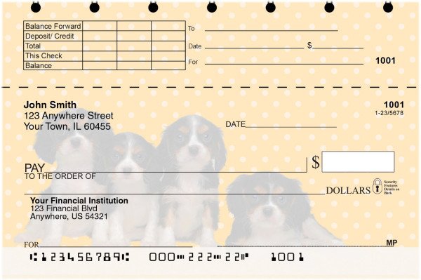 Carousel Checks Cavalier Pups Top Stub Checks (TSKKM-20)