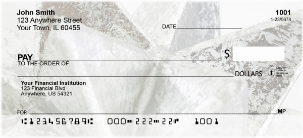 Metallic Silver Stars checks from Carousel Checks (XMS-26)