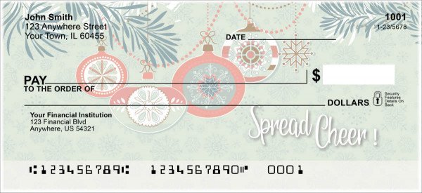 Carousel Checks Retro Ornaments Personal Checks (XMS-71)