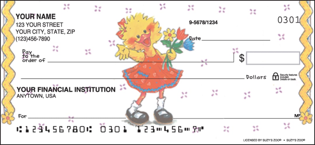 Suzy's Zoo Checks checks from Checks Unlimited