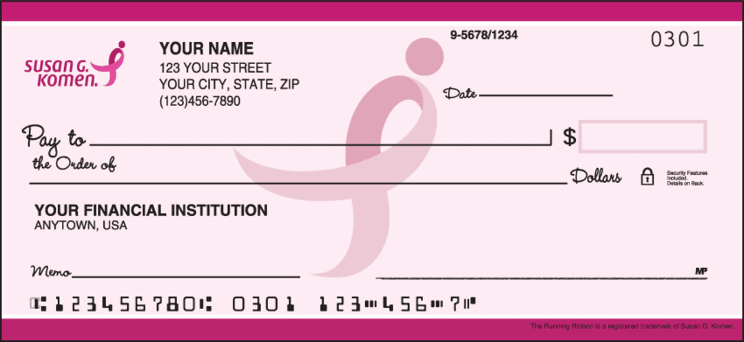 Checks Unlimited Susan G Komen Checks