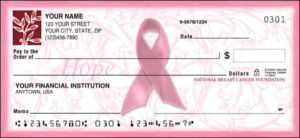 Ribbon of Hope breast cancer awareness checks with a pink ribbon, from Check Gallery