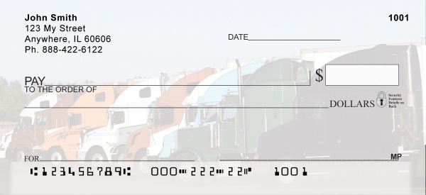 Semi Truck personal checks design (PRO-47) from Carousel Checks